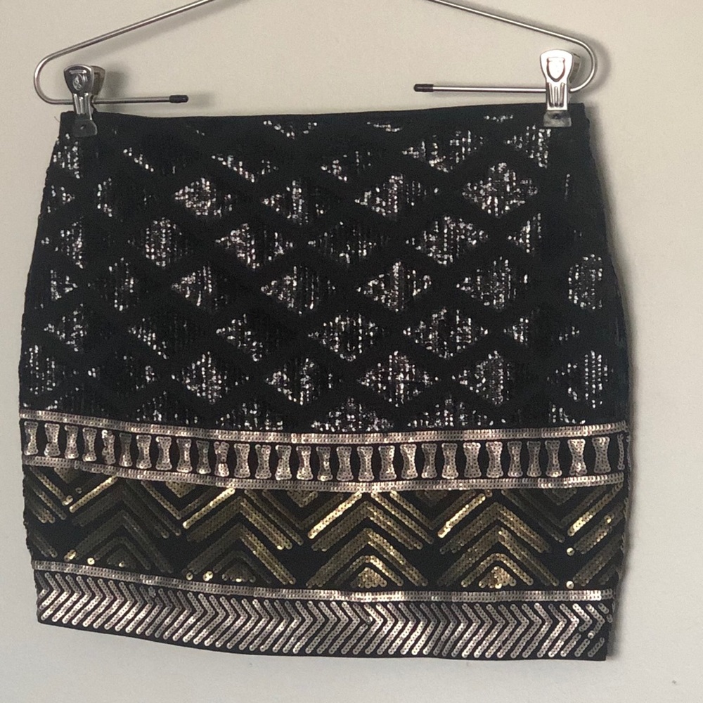 Express Shiny Stretchy Skirt Size XS